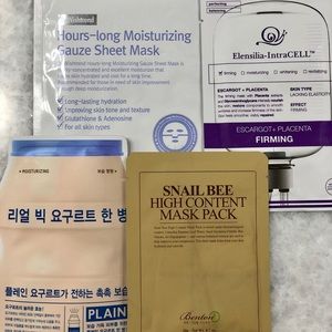 K-beauty Korean Face Sheet Mask Set x4